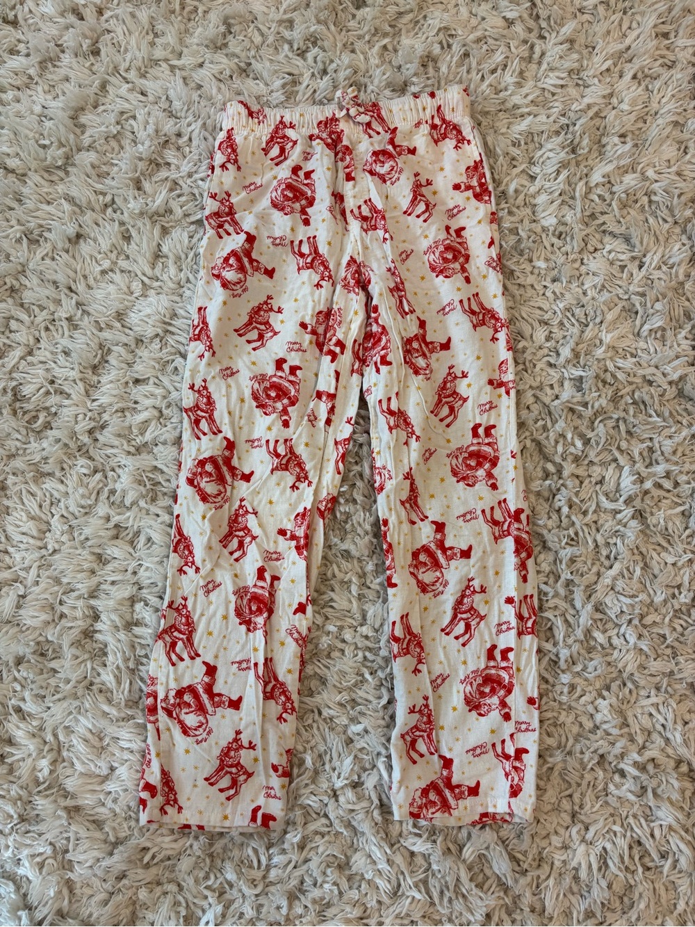 Old Navy Red and White Festive Pajama Pants